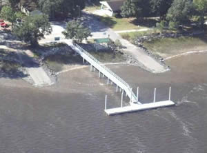 Aerial of Blythe Island Beach Drive boat ramp Brunswick, Georgia 31523 aerial of blythe island beach boat ramp